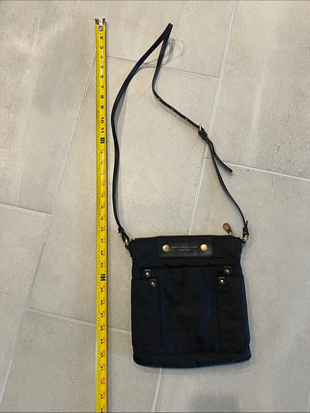 Marc by Marc Jacobs Black Nylon Crossbody with Gold Hardware - Picture 7 of 8